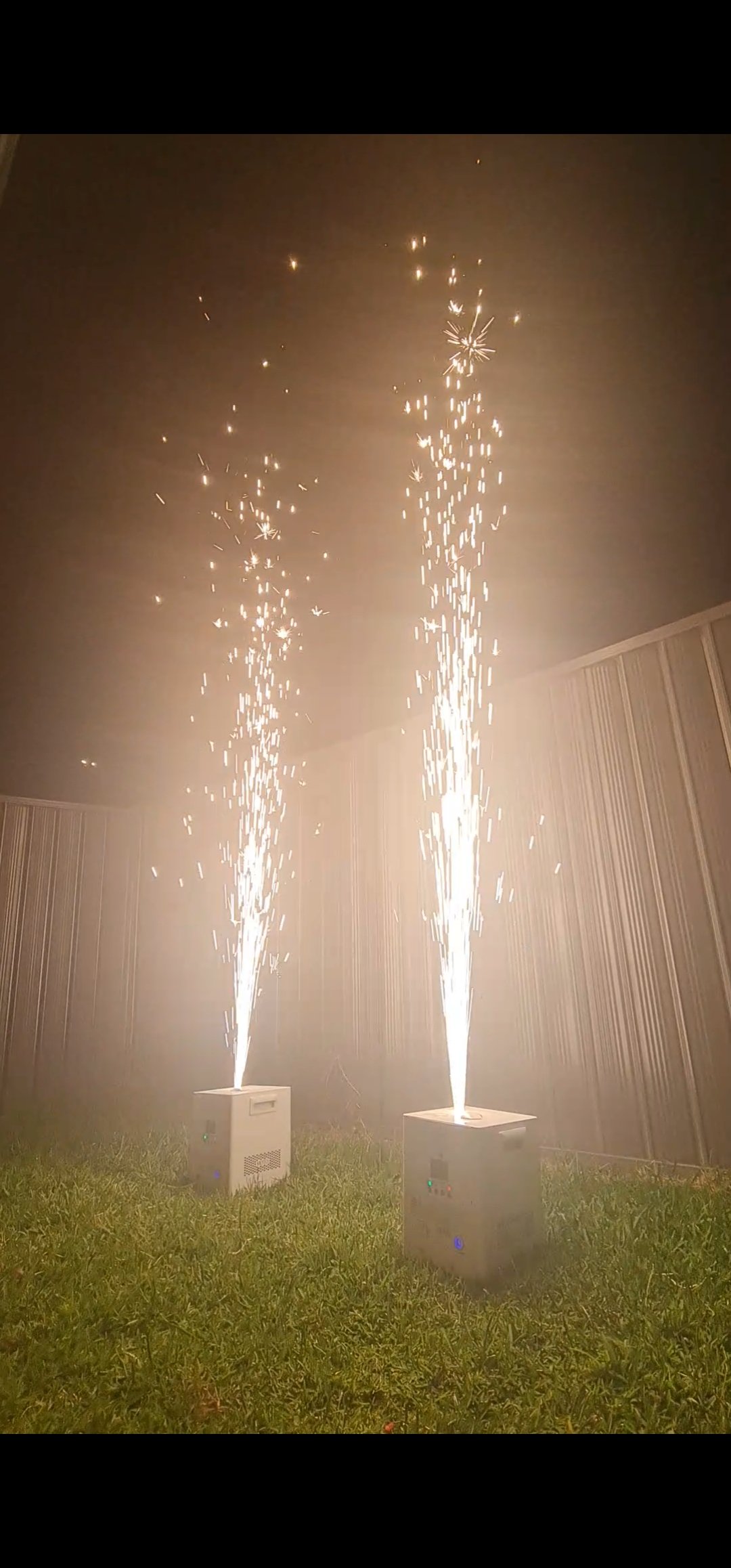 Cold Spark Machine Hire - Silver Fountain Hire Cold Spark Machine - Baby Gender Surprise