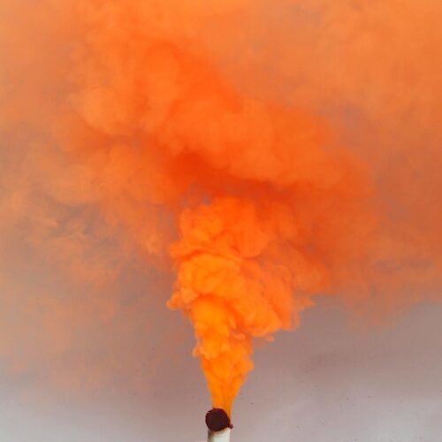 Orange Smoke Emitter - Baby Gender Surprise
