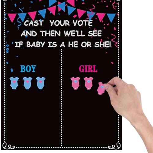Gender Reveal Team Boy or Girl Tally Board