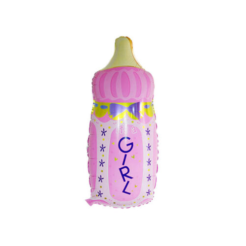 2 PCS Boy Baby Bottle - Girl Baby Bottle - Large Foil Balloon Set