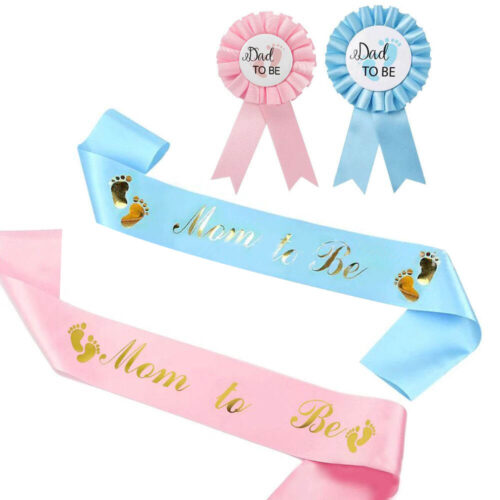 Mom and Dad To Be Set - 1 Sash and 1 Tag
