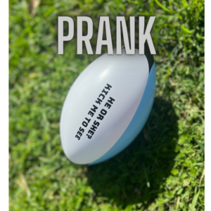 Order Thank You Baby Gender Surprise PRANK Gender Reveal Football and Rugby Ball