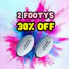 30% OFF BUNDLE - 2 X Gender Reveal Football and Rugby Ball Baby Gender Surprise