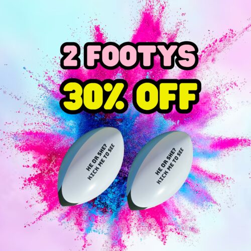 30% OFF BUNDLE - 2 X Gender Reveal Football and Rugby Ball