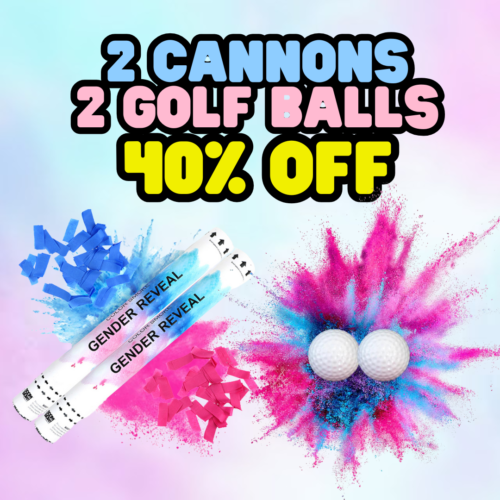 Gender Reveal Cannon and Golf Ball bundle
