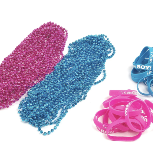 Gender Reveal - Team Boy or Team Girl Necklace and Bracelet set Baby Gender Surprise