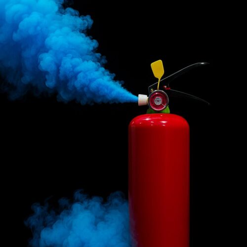 Blue Gender Reveal Fire Extinguisher